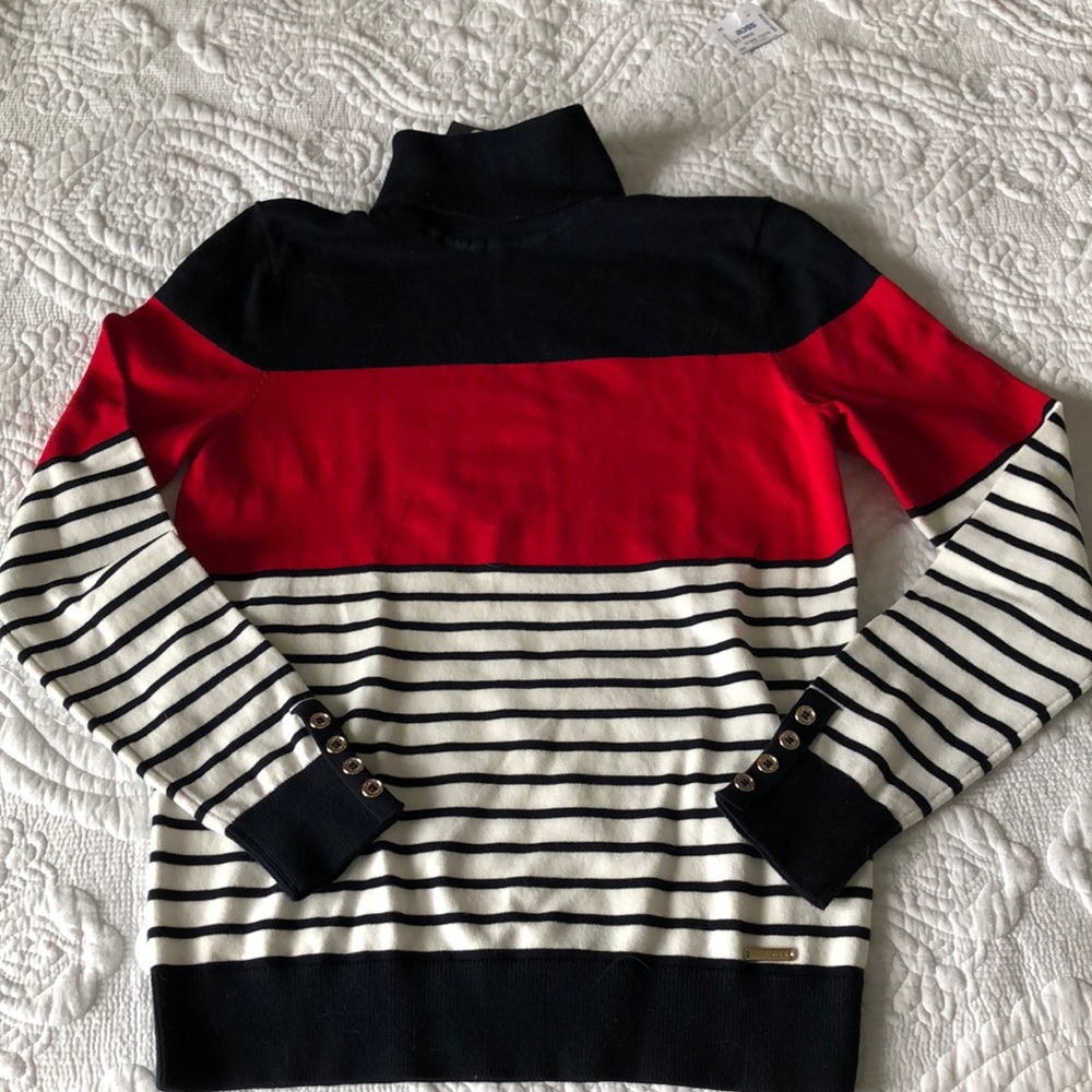 Tommy Hilfiger - NWT Nautical Lightweight Turtle neck Blue Red White